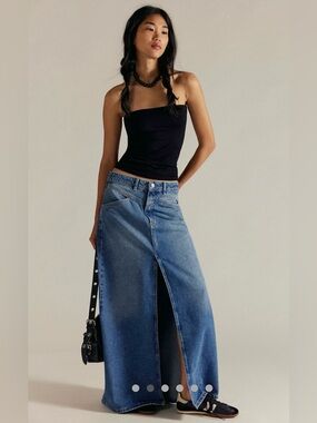 We The Free Come As You Are Maxi Denim Skirt